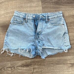 Old Navy Light Blue Jean Shorts with Frayed Hem